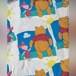 Vintage 90s Disney Winnie the Pooh Twin Flat Sheet Piglet